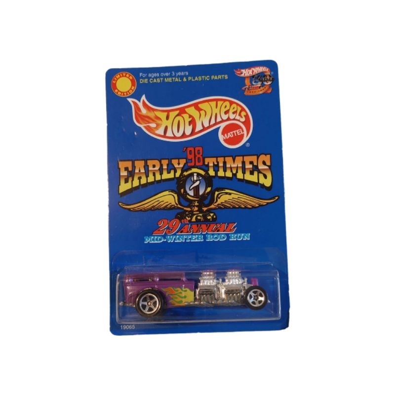 Hot Wheels EARLY TIMES 1998 MID-WINTER ROD RUN Way 2 fast 29 th Annual Edição Limitada