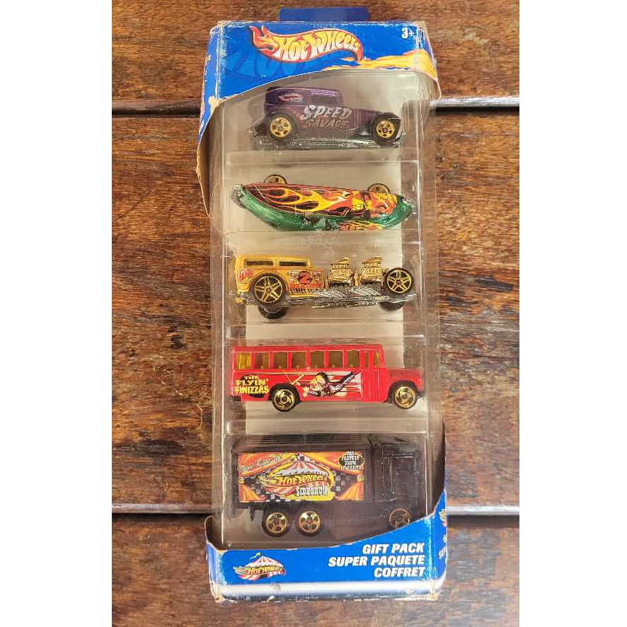Hot Wheels - '32 Ford Delivery, '38 Phantom Corsair,  Way 2 Fast, School Bus, Hiway Hauler - HW Side Show 2002 (Lacrado)