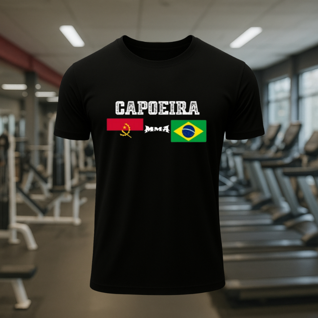 Camiseta Masculina Capoeira Academia 100% Algodão Premium Camisa  Estampa Exclusiva