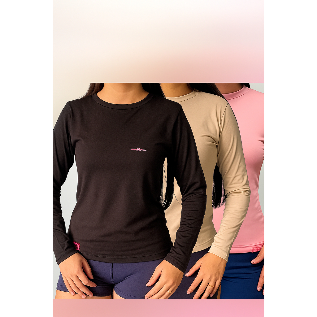 2 blusas termicas feminina segunda pele peluciada.
