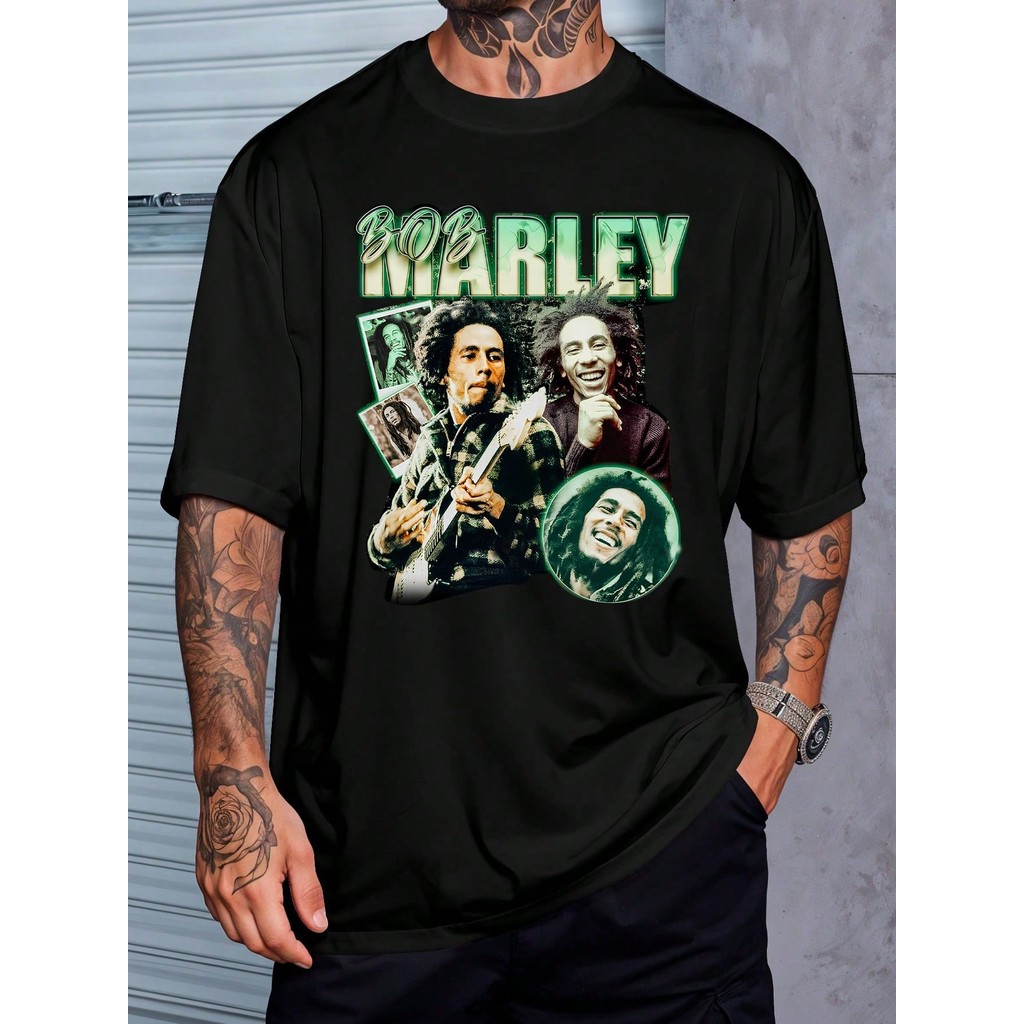 Camiseta Bootleg Bob Marley Reggae Vintage Camisa Blusa Unissex Masculino Feminino 100% Algodão Streetwear Plus Size