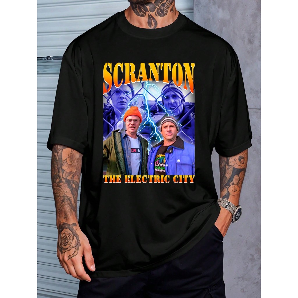 Camiseta Bootleg Scraton The Eletric City Vintage Street Camisa Blusa Unissex Masculino Feminino 100% Algodão  Plus Size