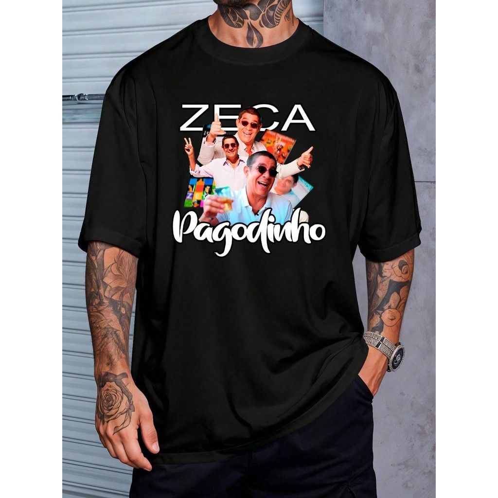 Camiseta Zeca Pagodinho Vintage Bootleg Pagode Camisa Blusa Unissex Masculino Feminino 100% Algodão Streetwear Plus Size