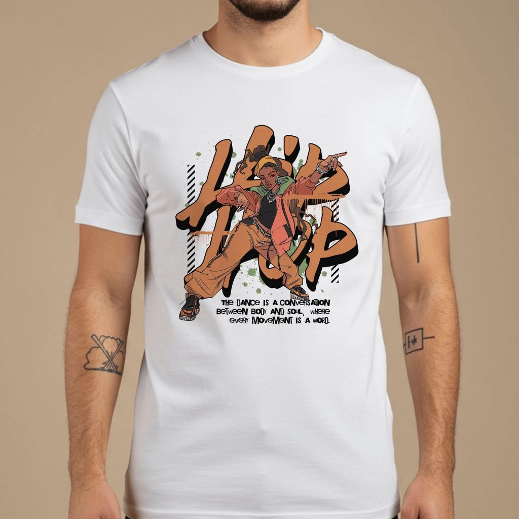 Camiseta Hip Hop Masculina Estampa Dançarino Streetwear Urbana Descolada