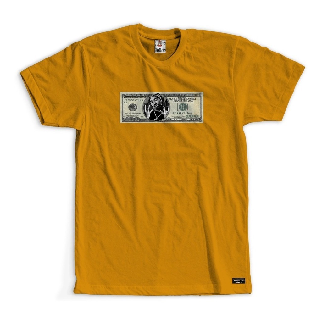 Camiseta Camisa Masculina Dolar Tupac 2pac Rap Hip Hop Ny Thug Life