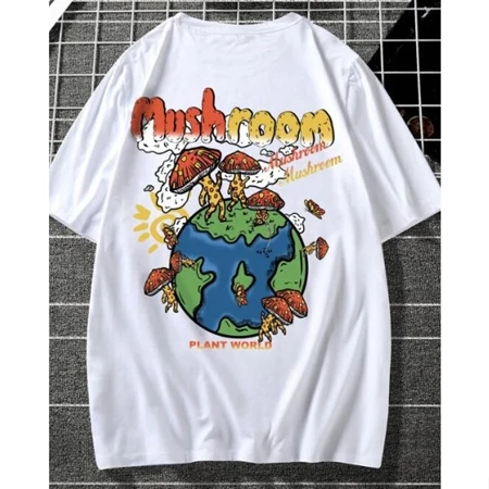 Camiseta estampada 100% algodão, gola reforçada, estilo hip-hop de rua, enviada em 24 horas