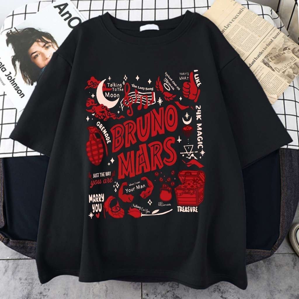 Camiseta Bruno Mars When Aesthetic Lançamento Premium Exclusiva Camisa Algodão