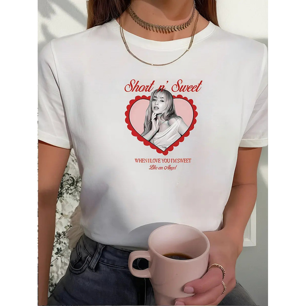 Camiseta  Sabrina Carpenter When I Love Camisa 100% Algodão