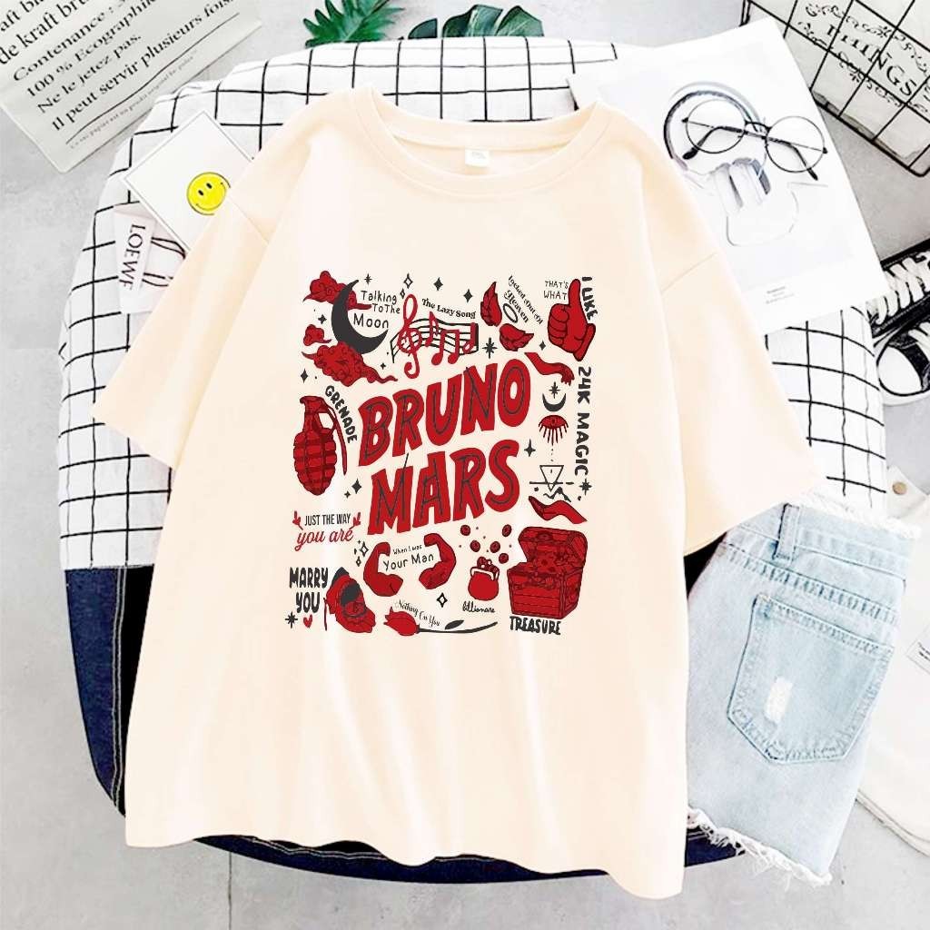 Camiseta Bruno Mars When I Was Your Man Talking To The Moon Aesthetic Unissex  trendbox