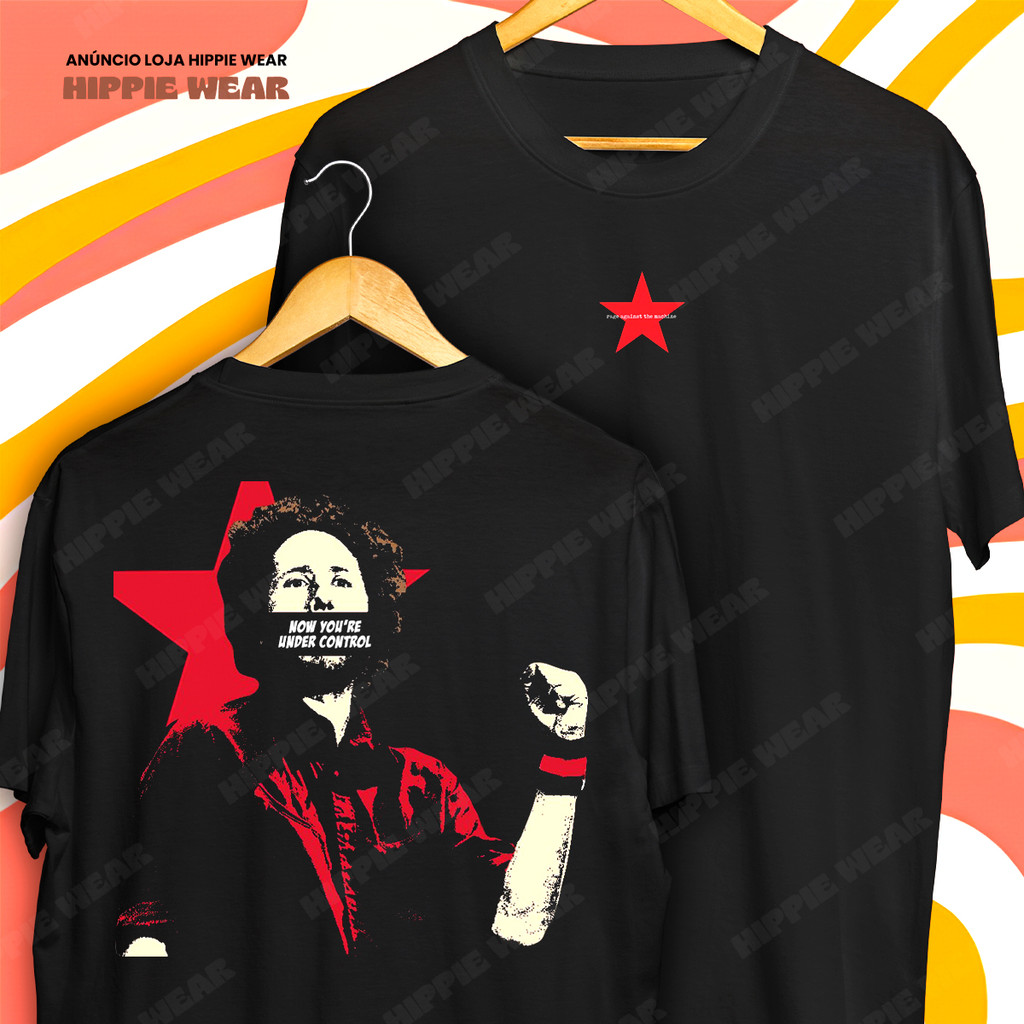 Camiseta Zack De La Rocha Rage Against The Machine Rock Blusa Camisa 100% Algodão