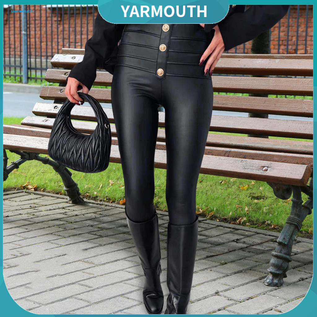 Women Pants Lightweight Everyday Wear Trousers Women’s High Waist Slim Fit Pleated with Button Detail Solid Color Stre