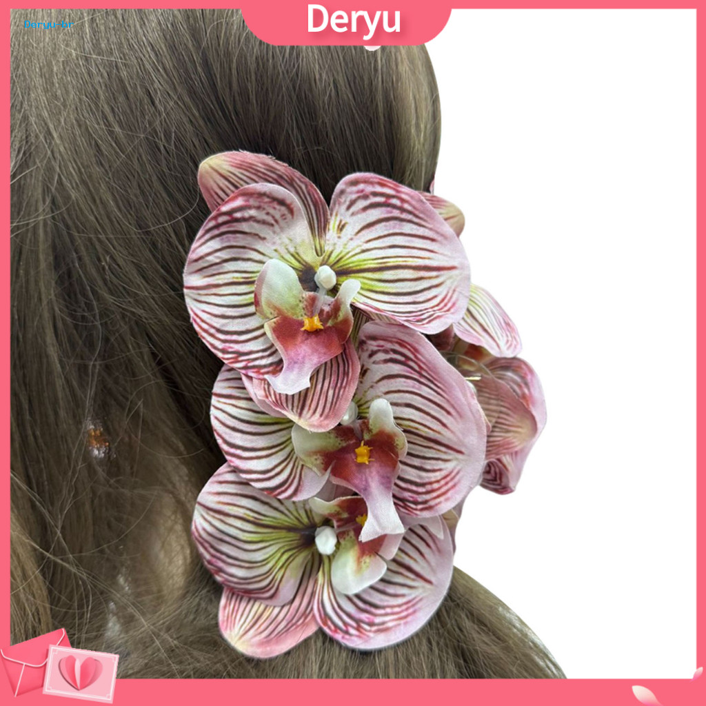 Hair Clips Long-lasting Accessories Realistic Orchid Clamp Lightweight Decorative Clip Secure Grip Claw for All-day Wear