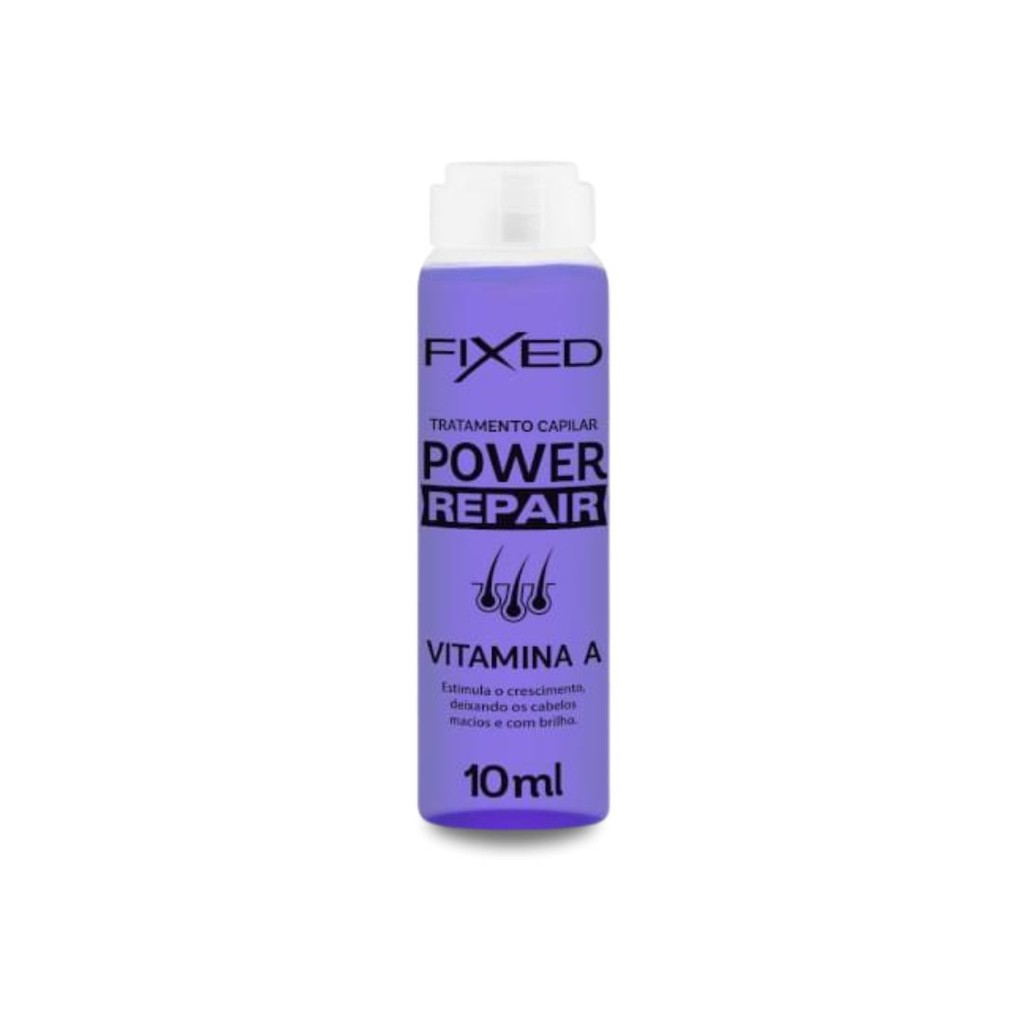 Ampola Capilar Fixed 10ml Vitamina A kit c/04 unidades