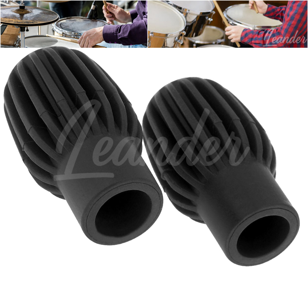 Par Ponta de borracha abafador de som bateria baterista baqueta DrumStick Mutes