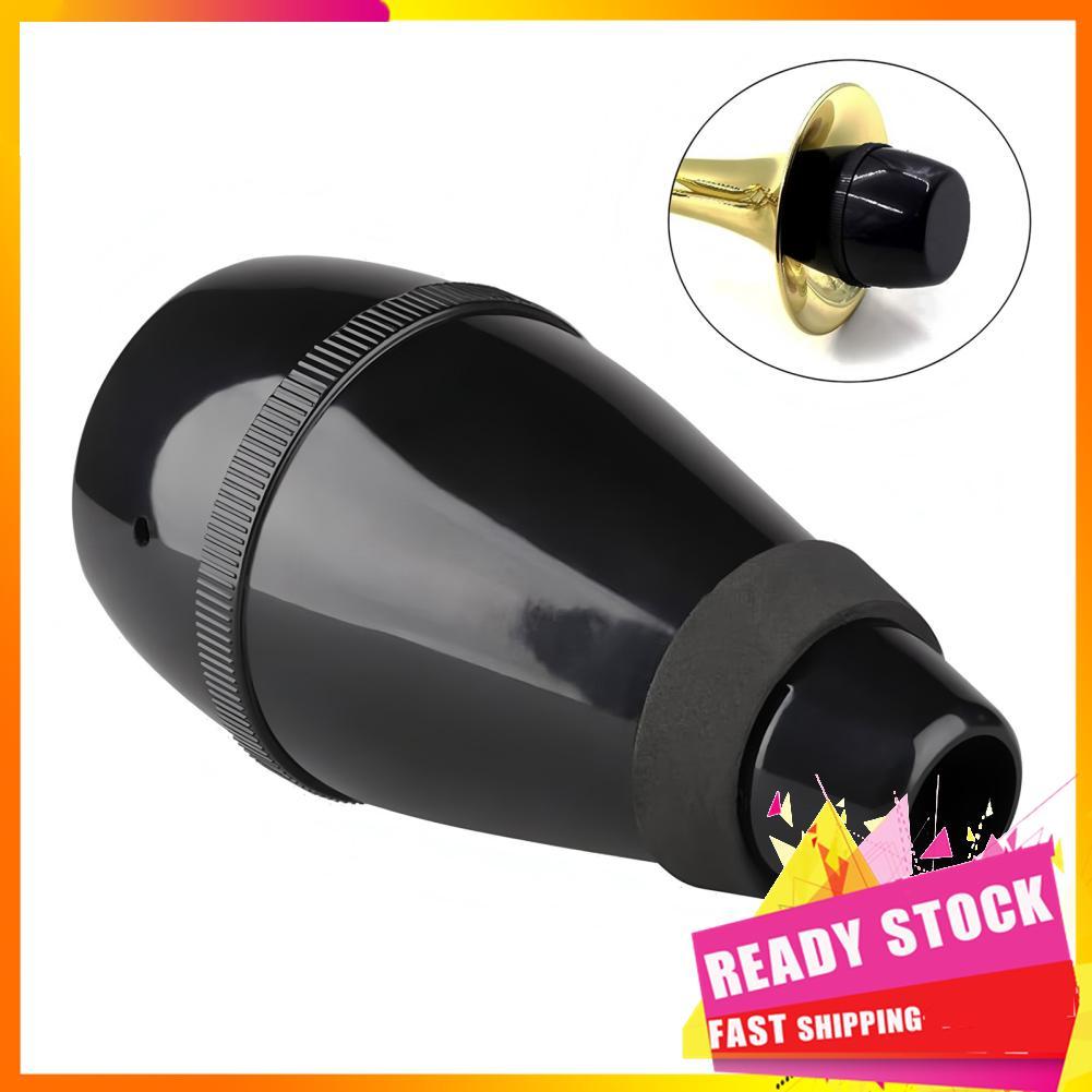 Gfgfgfgg Fockety Trumpet Mute Silenciador leve e silencioso com orifício de ventilação reduz o volume Acessórios para
