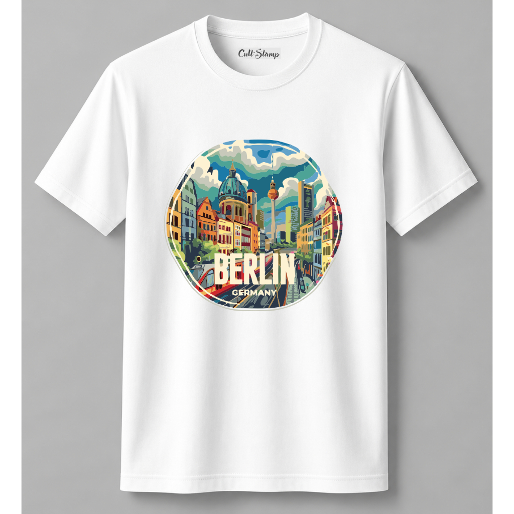 Camisetas Branca Cidades - Roma, Berlin, London, Egito, Paris, Japao,Rio e Lisboa
