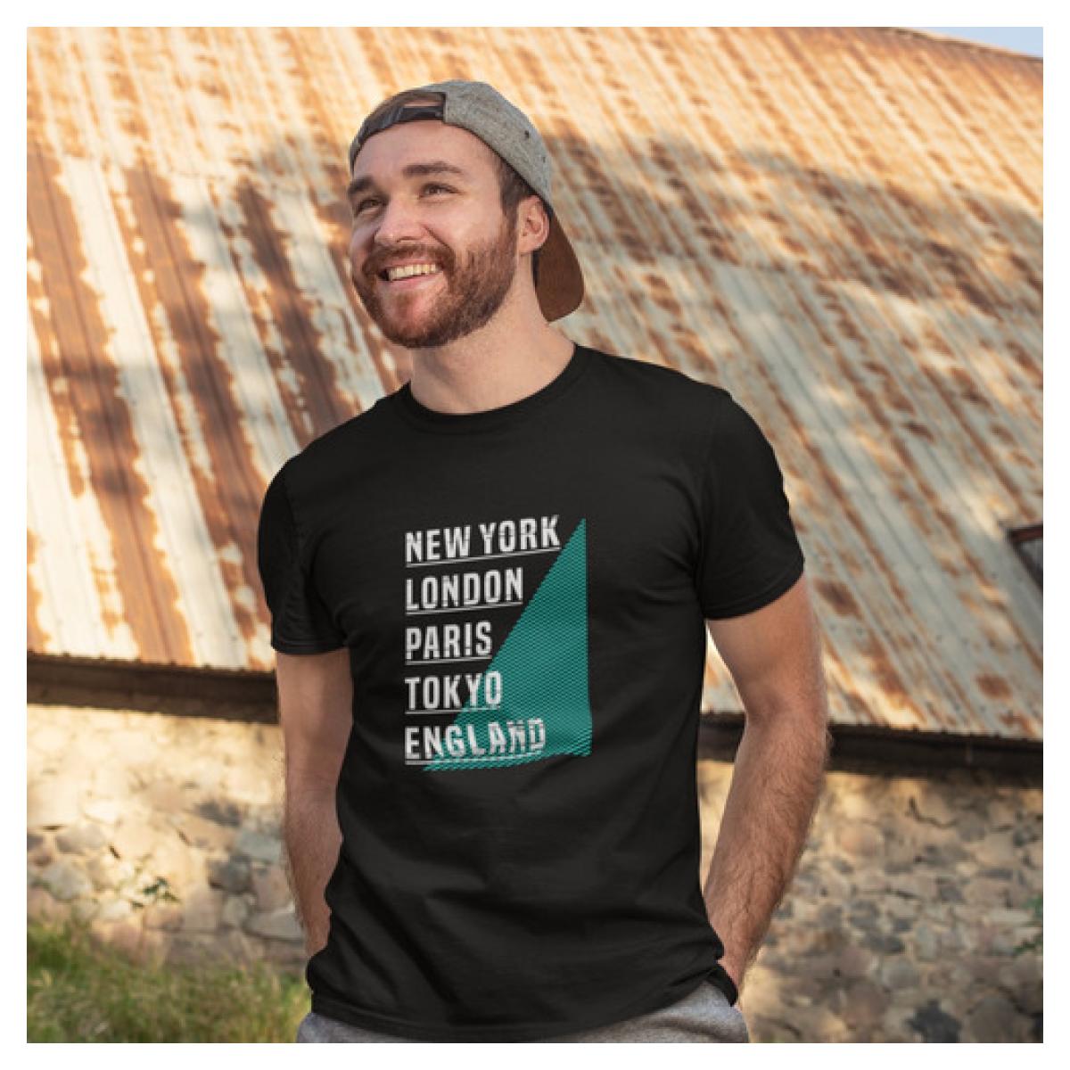 Camiseta Streetwear New Yok London Páris Tokyo England Dtf