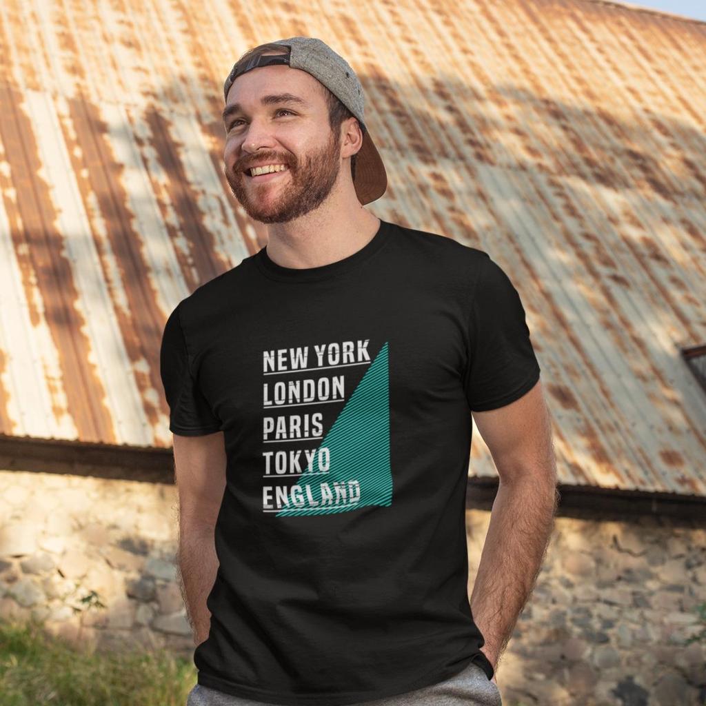 Camiseta Streetwear New Yok London Páris Tokyo England Dtf
