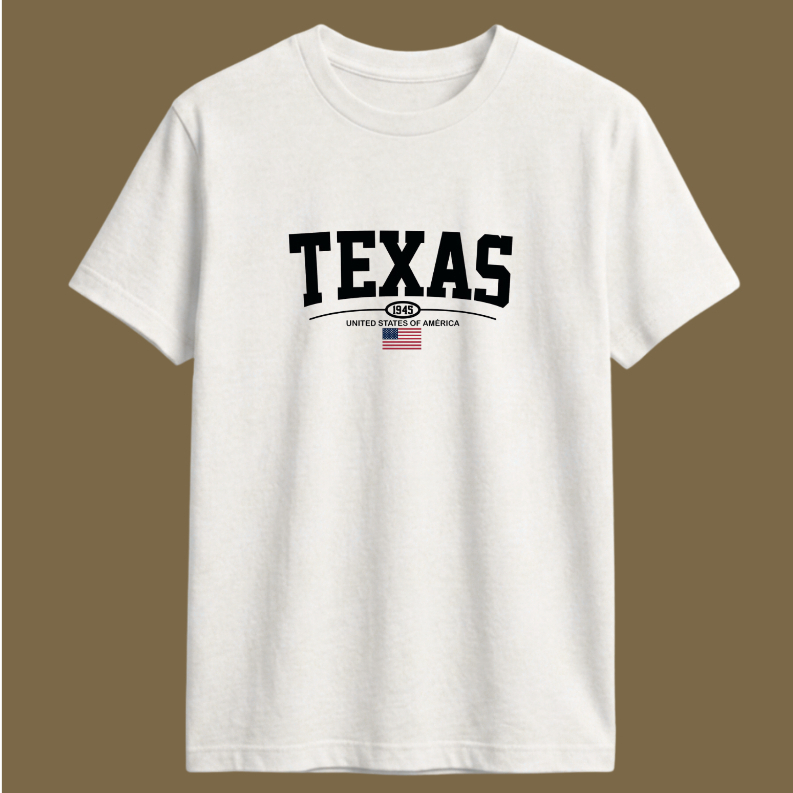 Camisa Masculina Algodão Camiseta Texas London Paris Califórnia