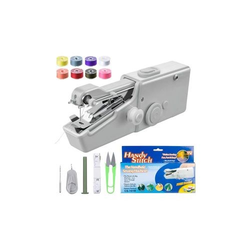 Maquina Costura Manual Compacta Portatil Facil Uso Branco Domestica