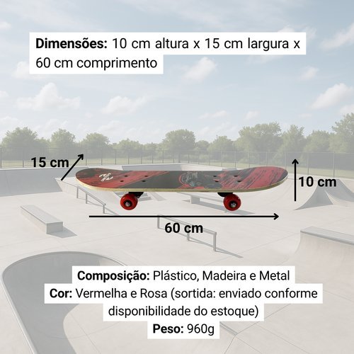 Mini Skate Infantil Portátil Design Variado Diversão Fácil Transporte