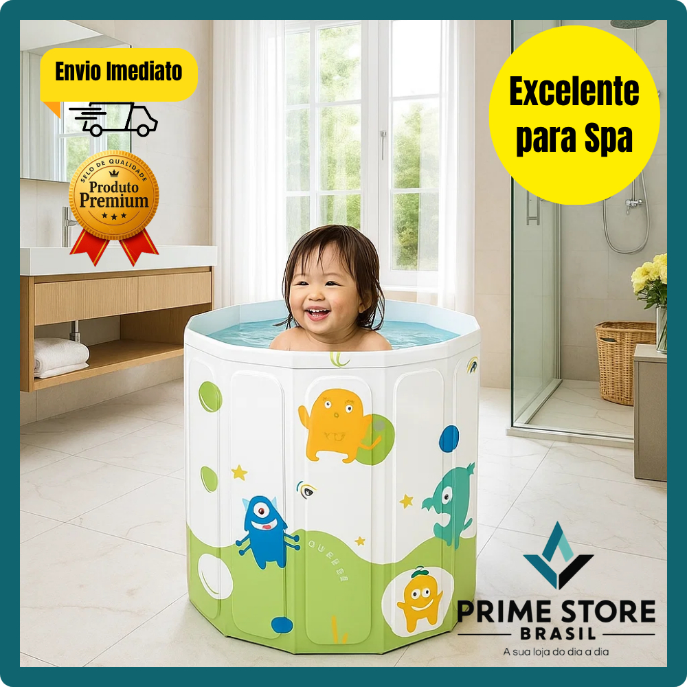 Banheira Dobrável Portátil PVC Adulto Infantil 200 Litros Spa Relaxante Confortável Fácil Guardar