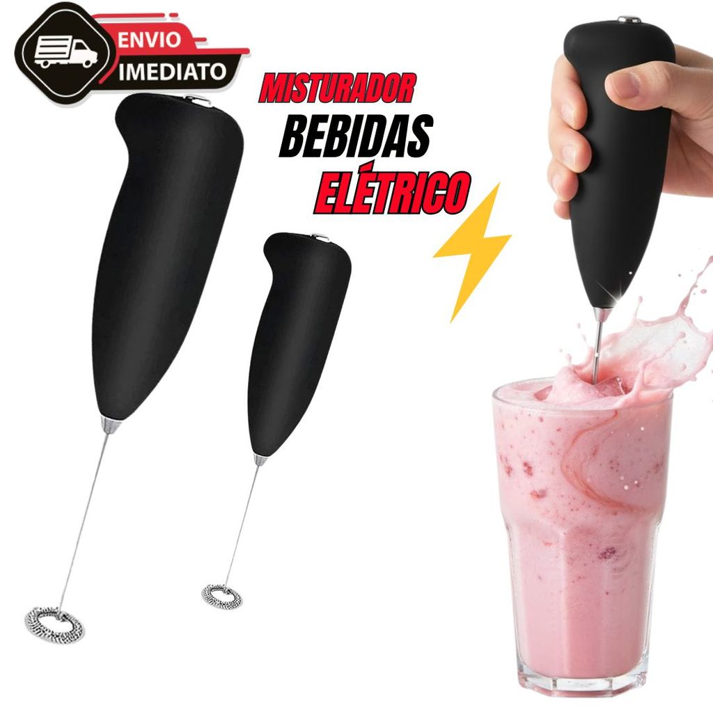 Mixer Elétrico Portátil a Pilha – Espumador de Leite, Café, Ovos e Bebidas | Cozinha Fácil