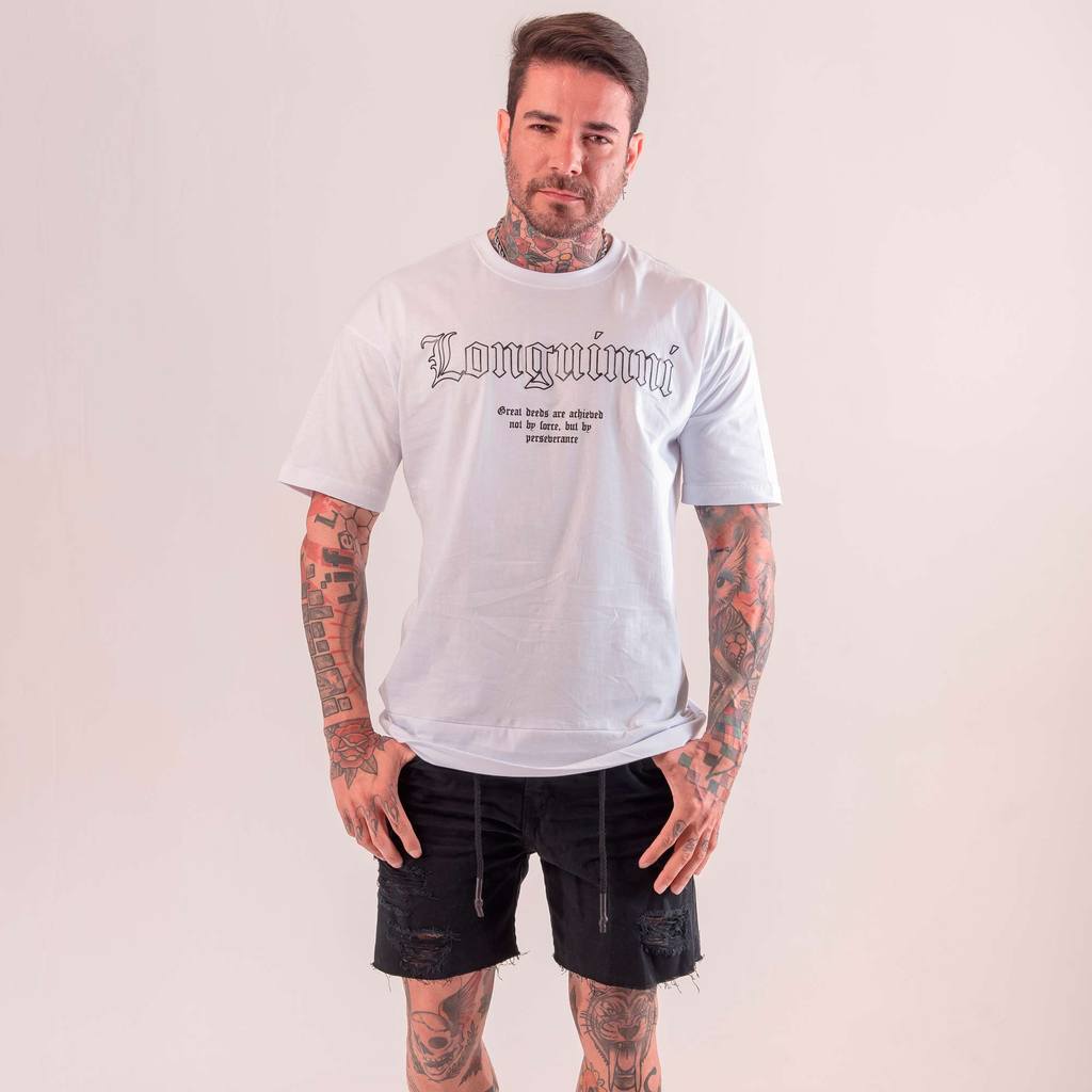 Camiseta Oversized 100% Algodão Street Branca
