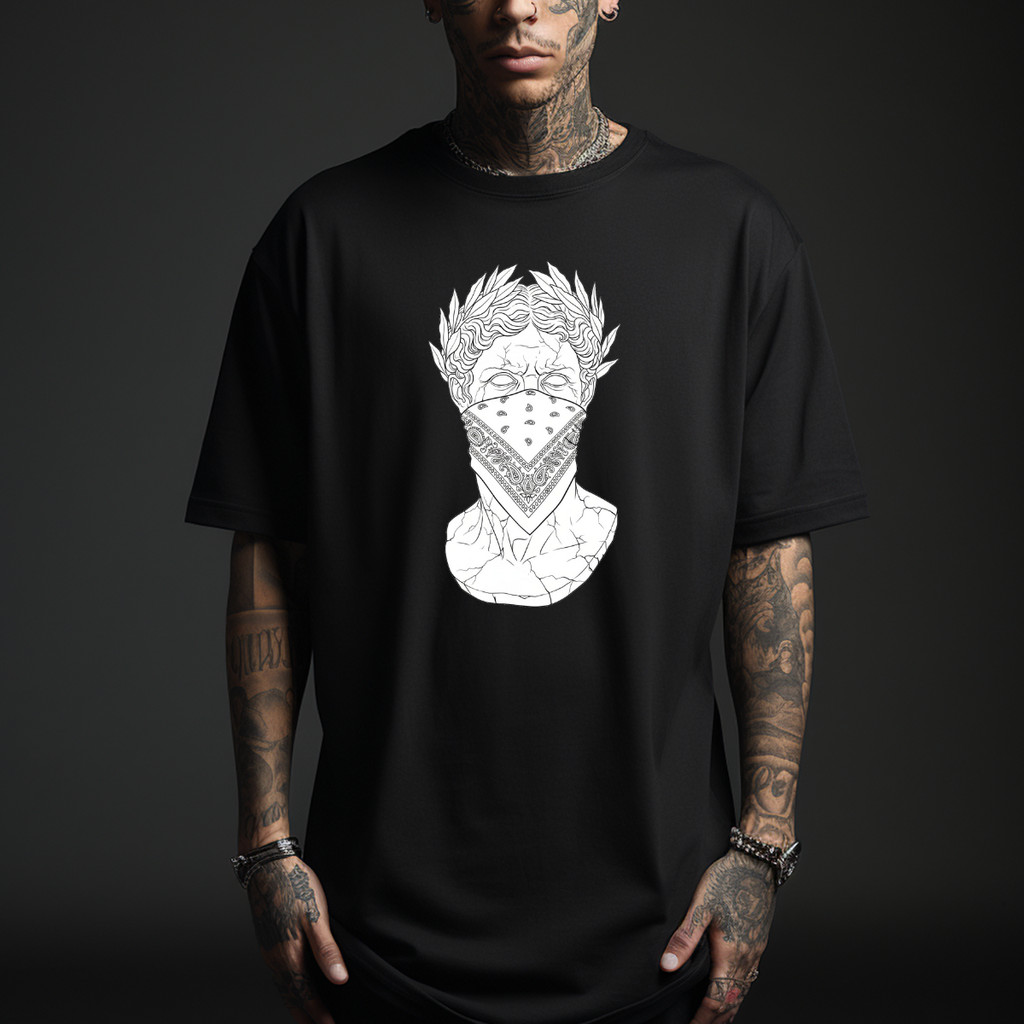 Camiseta Camisa Estátua Grega Bandana Street Art