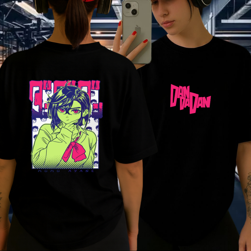 Camiseta Anime Dan Da Dan Momo Oversized Premium Streetwear Casual Academia Treino