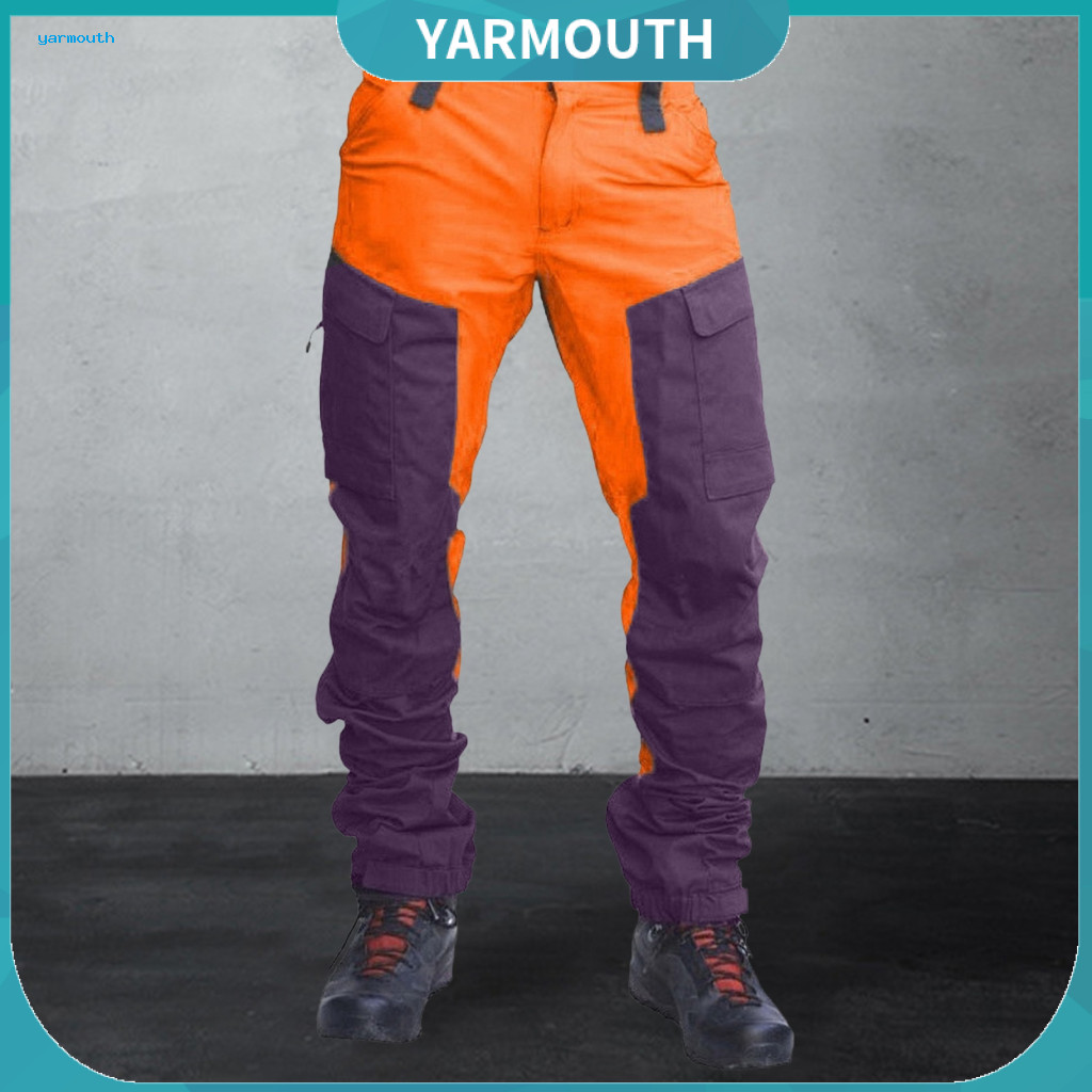 Men Work Trousers Men's Outdoor Cargo Pants Multi-pocket Slim Fit Durable Wear-resistant Travel Camping Hiking Mountaine