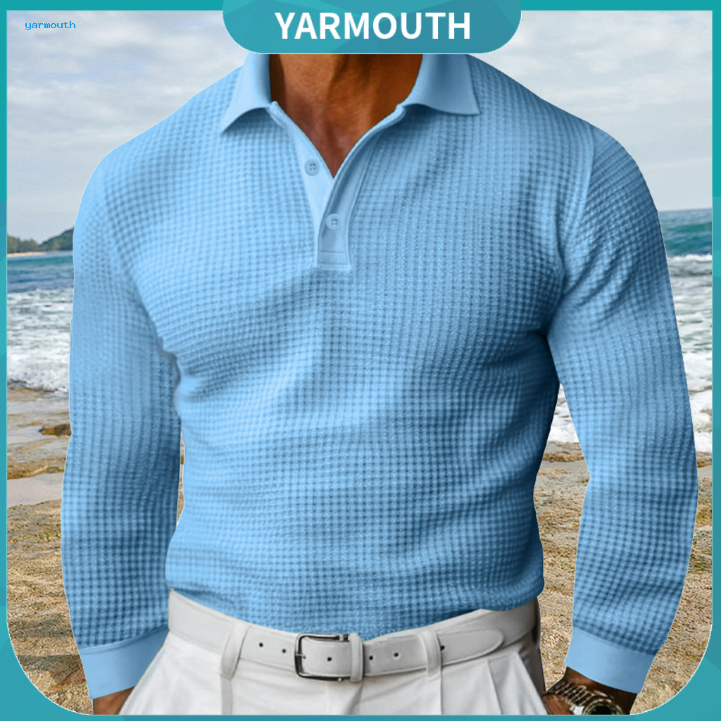 Regular Fit Men Shirt Breathable Men's Slim V-neck Long Sleeve T-shirt Casual Muscle Tee for Work Daily Wear Vacation Bu