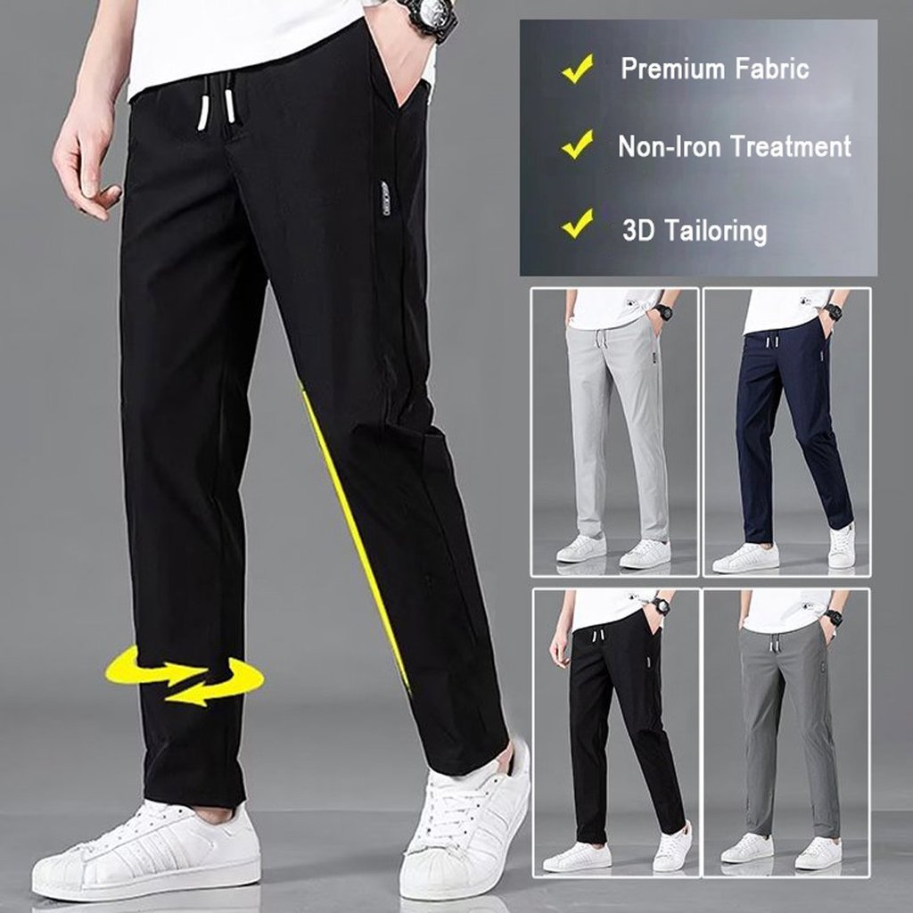 【Stretch Comfort】Modern Business Straight Leg Trousers Office Wear/Formal Pants/Work Trousers