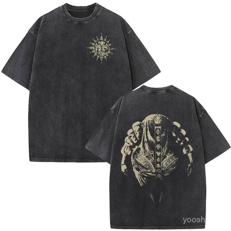 Game Clair Obscur Expedition 33 Vintage Washed T Shirts Men's Women Clothing Fashion Oversized Short Sleeve T-shirts Str