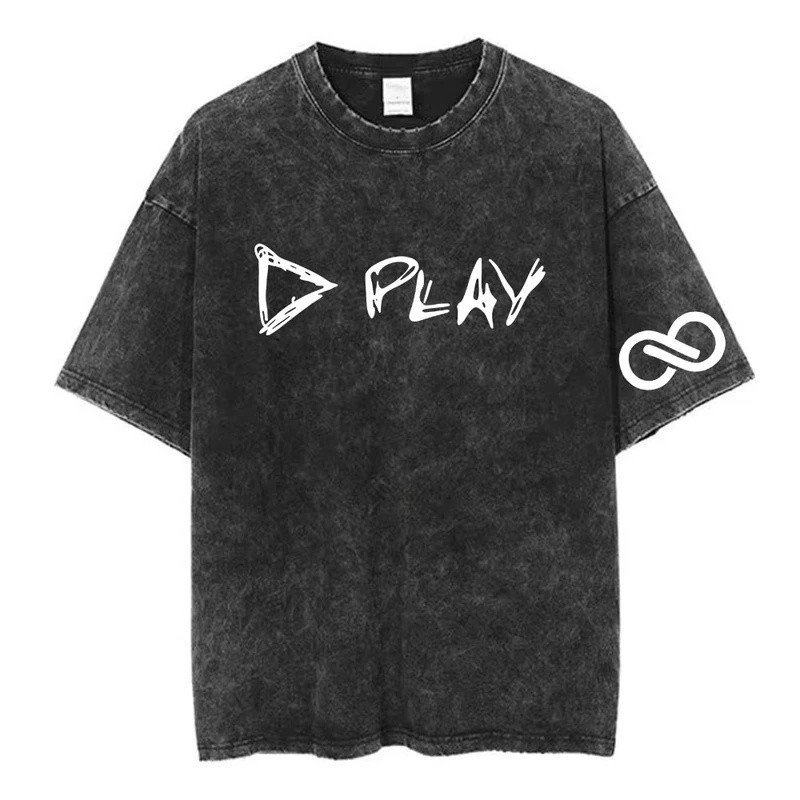 Vintage Washed Ed Sheeran Play Tour 2026 T Shirt Cotton Casual Short Sleeve T-shirts Men Women Fashion Hip Hop Oversized