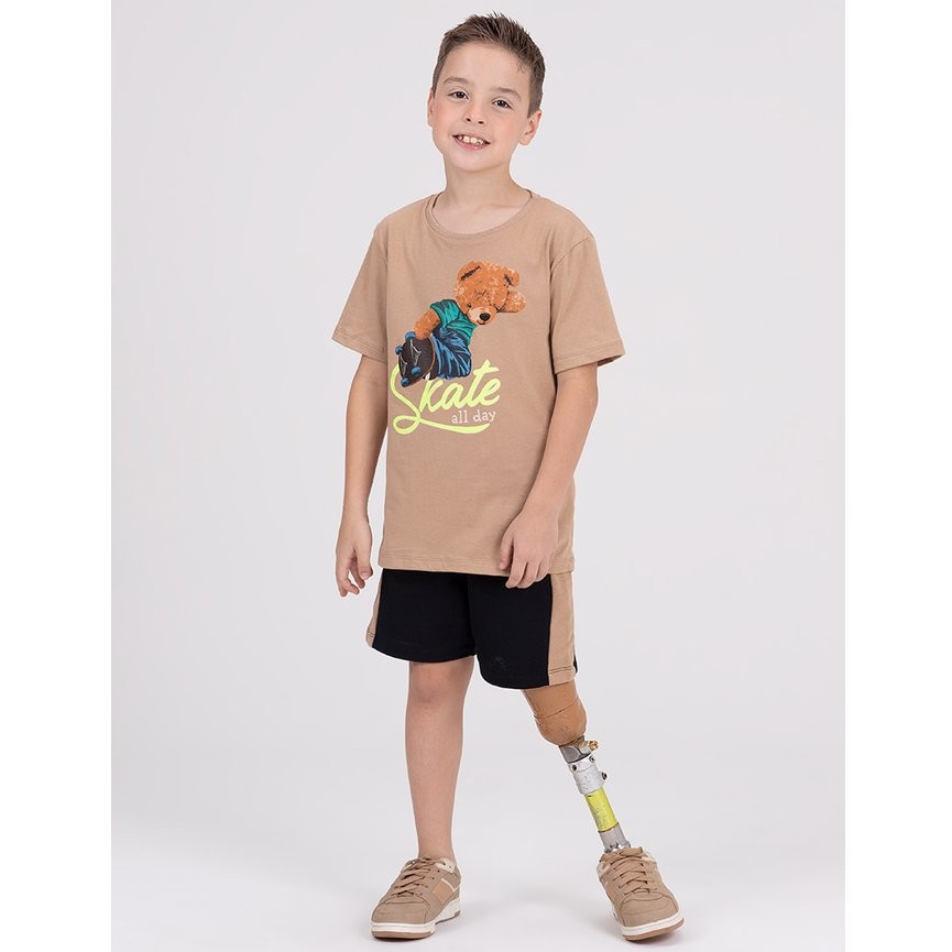 Conjunto Infantil Ribana Street Bear Bege