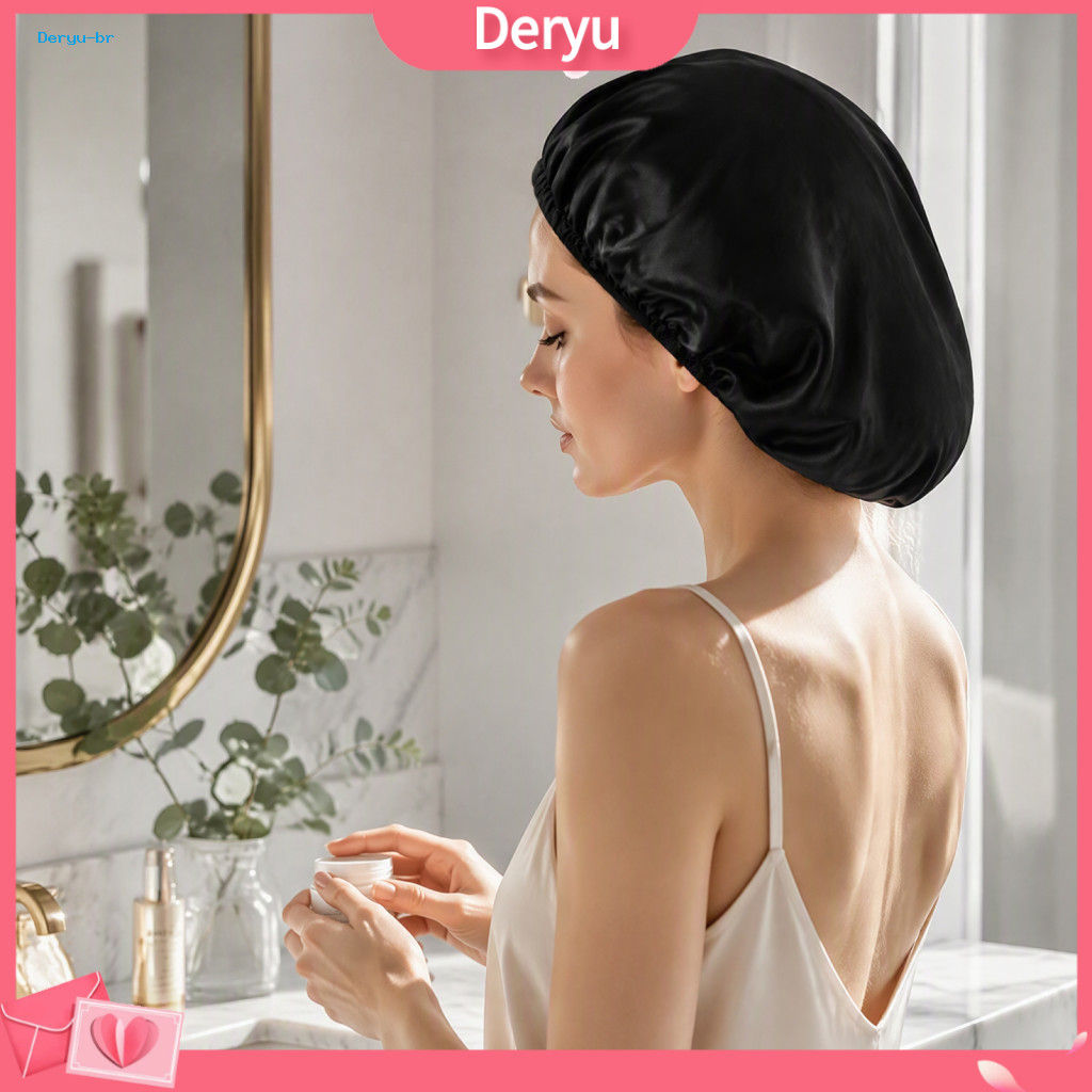 Women Hair Drying Cap Women’s Satin – Double Layer Water Absorbent Turban Wrap for Curly Long Quick Dry Towel Hat So