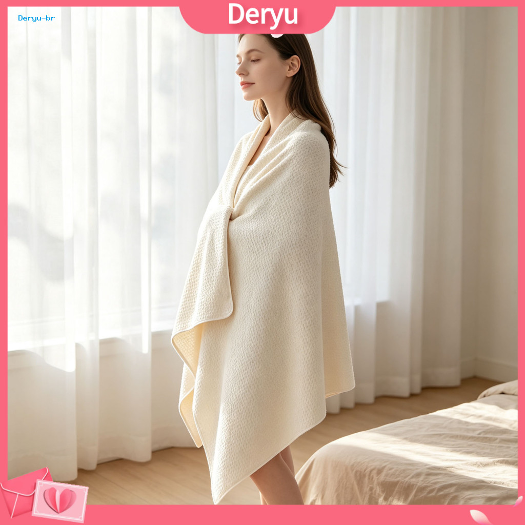 Waffle Bath Towel for Women and Men Quick Drying Pool Beach Robe Microfiber Quick-dry with Button – Soft Wearable Port