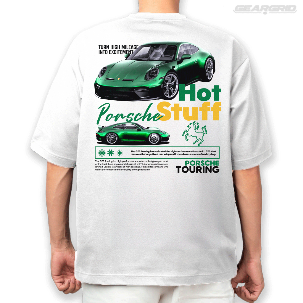 Camiseta Porsche Hot Stuff 100% Algodão Unissex Envio Imediato Premium Oversized