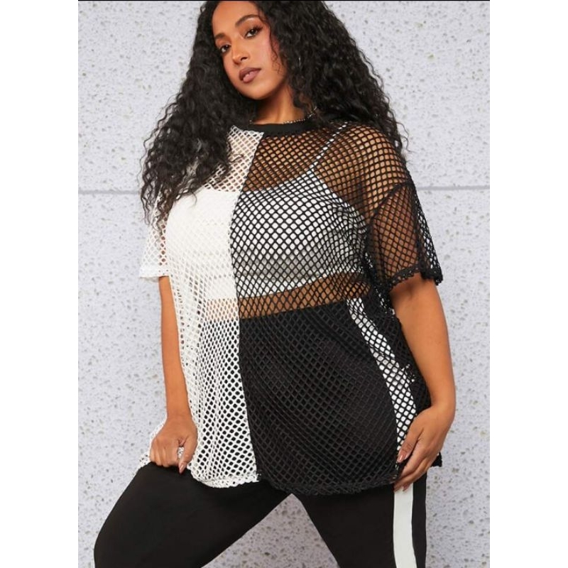 Blusa esporte Summer em tela arrastão feminina linha color