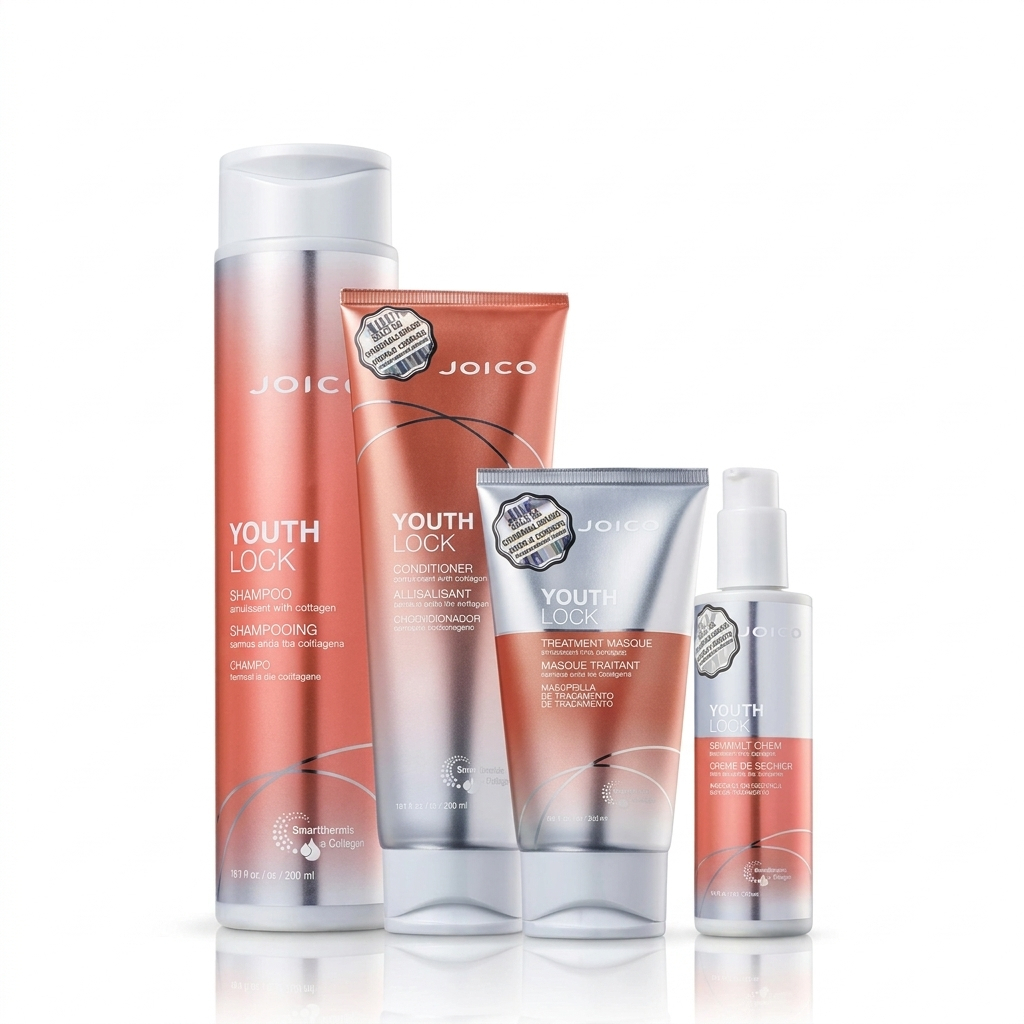 Kit Shampoo Condicionador Mascara e Leavein Youth Lock Joico