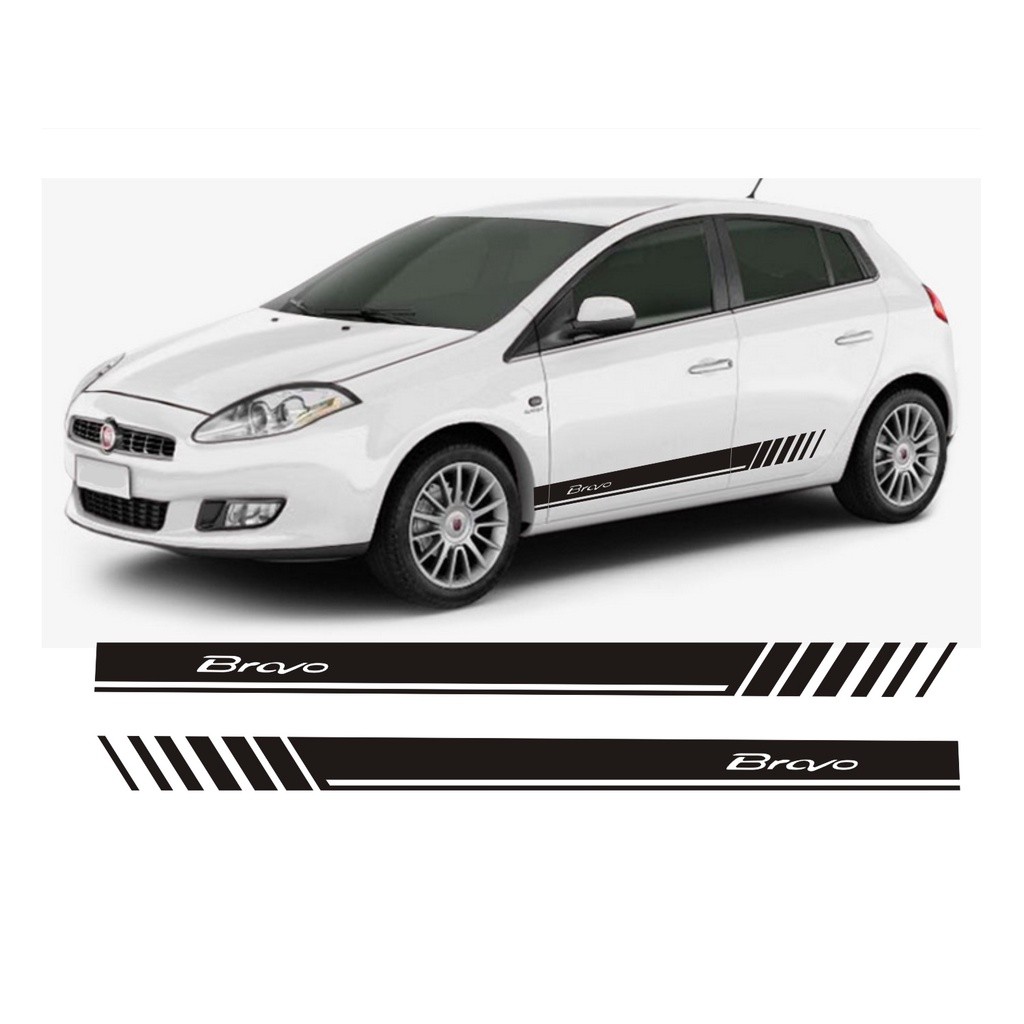 Adesivo Lateral Para Fiat Bravo Faixa BF5 Fita Colante Faixa Adesiva Tuning Acessórios