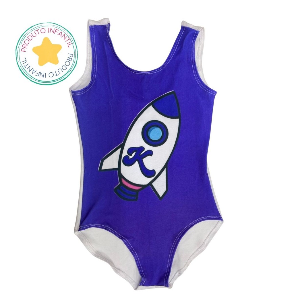 Body Collant Infantil com Foguete Temático Katlen Dos Rosa - Zuum Boom