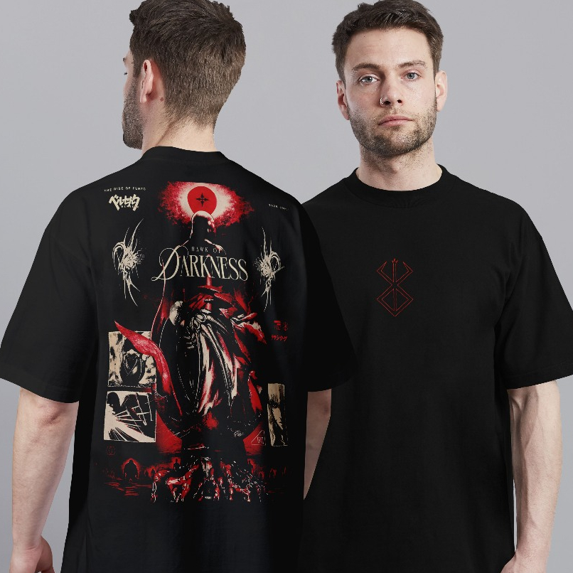 Camiseta Oversized Hawk of Darkness Griffit Berserk 100% Algodão Unissex T-shirt Inverno