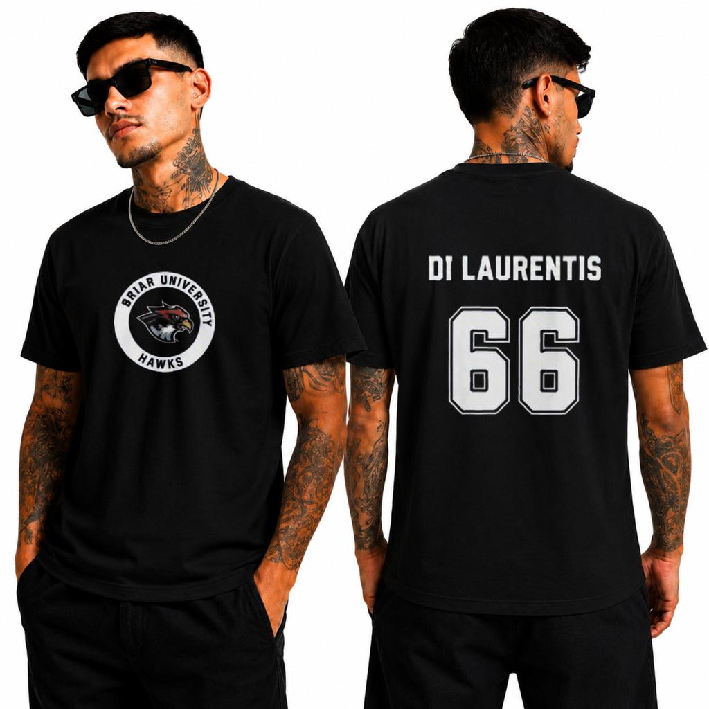 100% algodão Casual Estampado, Camiseta Masculina, Di Laurentis 66 e Baylor University Hawks, Verão e Uso Diário