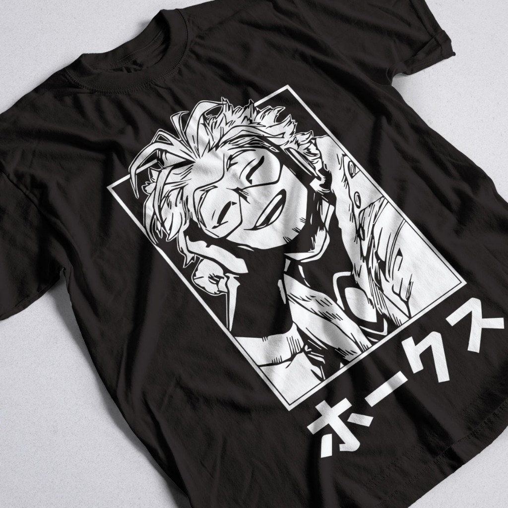 Camisa My Hero Academia Hawks Unissex 100% Algodão Camiseta Anime Boku No Hero