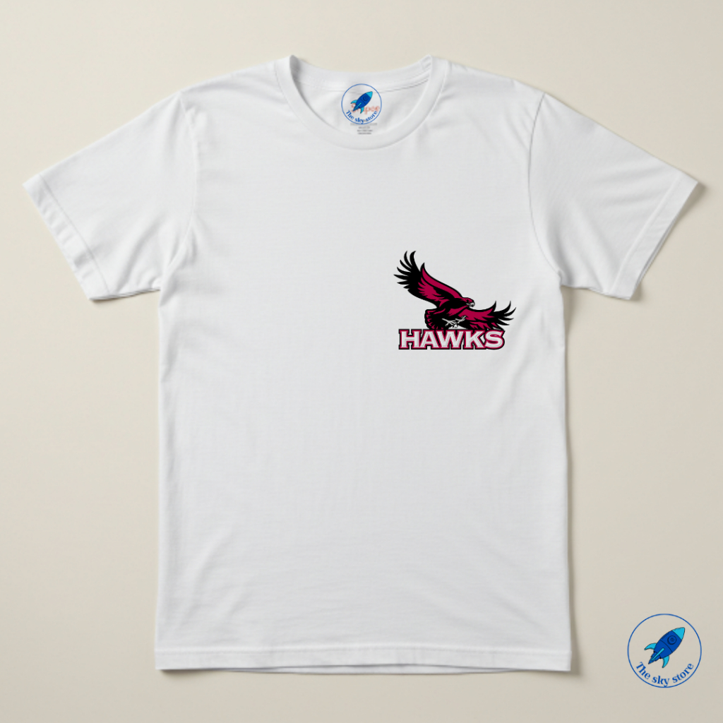 Camisa Camiseta Masculina Hawks Símbolo Pequeno 100% Algodão