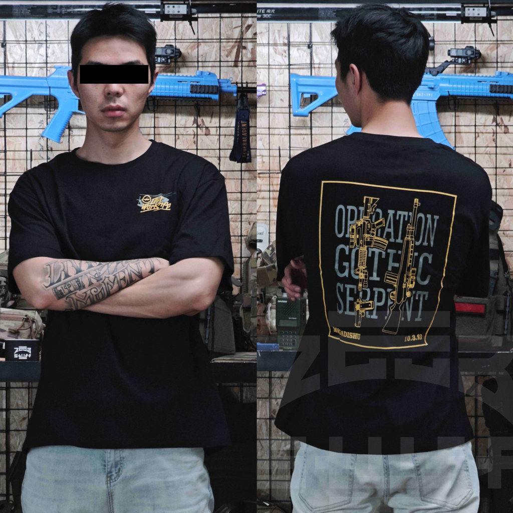 [ZGGB] BHD Black Hawk Down Goth Snake Action CAG Estilo Militar Estampado Manga Curta 100 % Algodão Tendência Masculina