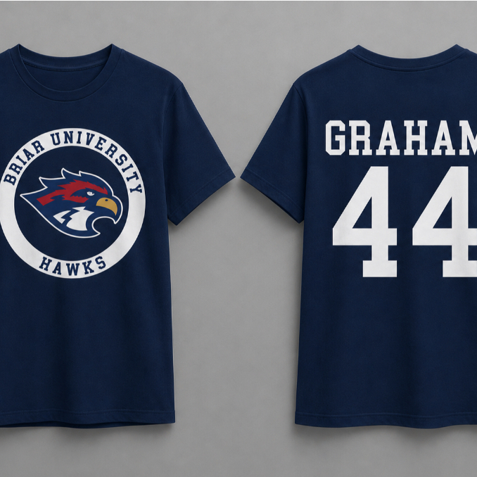 Blusa Briar Hawks Graham Logan Tucker Di Laurents Camiseta 100% Algodão Unissex Amores Improvaveis Off Campus Serie