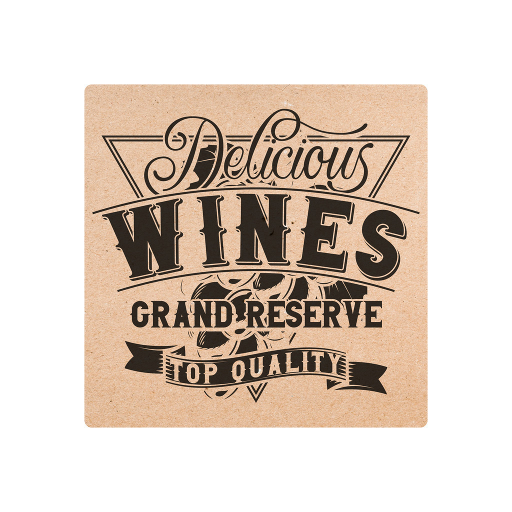 Placa Decorativa em MDF 18x18cm - Delicious Wine